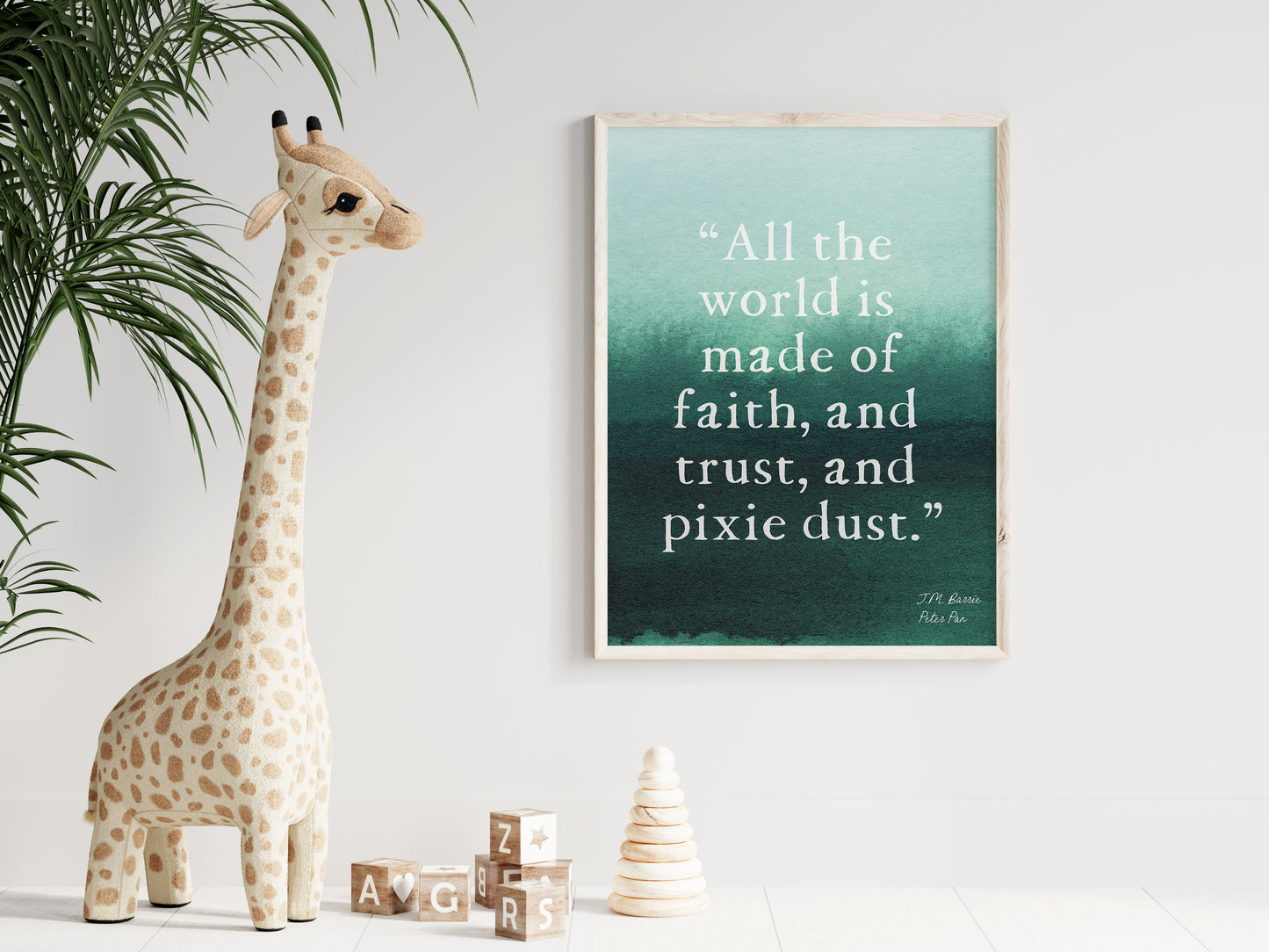 All the world is made of faith, and trust, and pixie dust - Peter Pan - Wall art