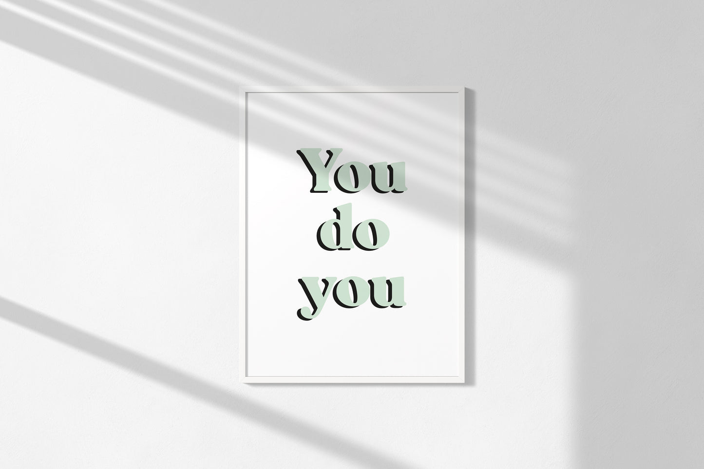 You do you? - Black on White - Wall art