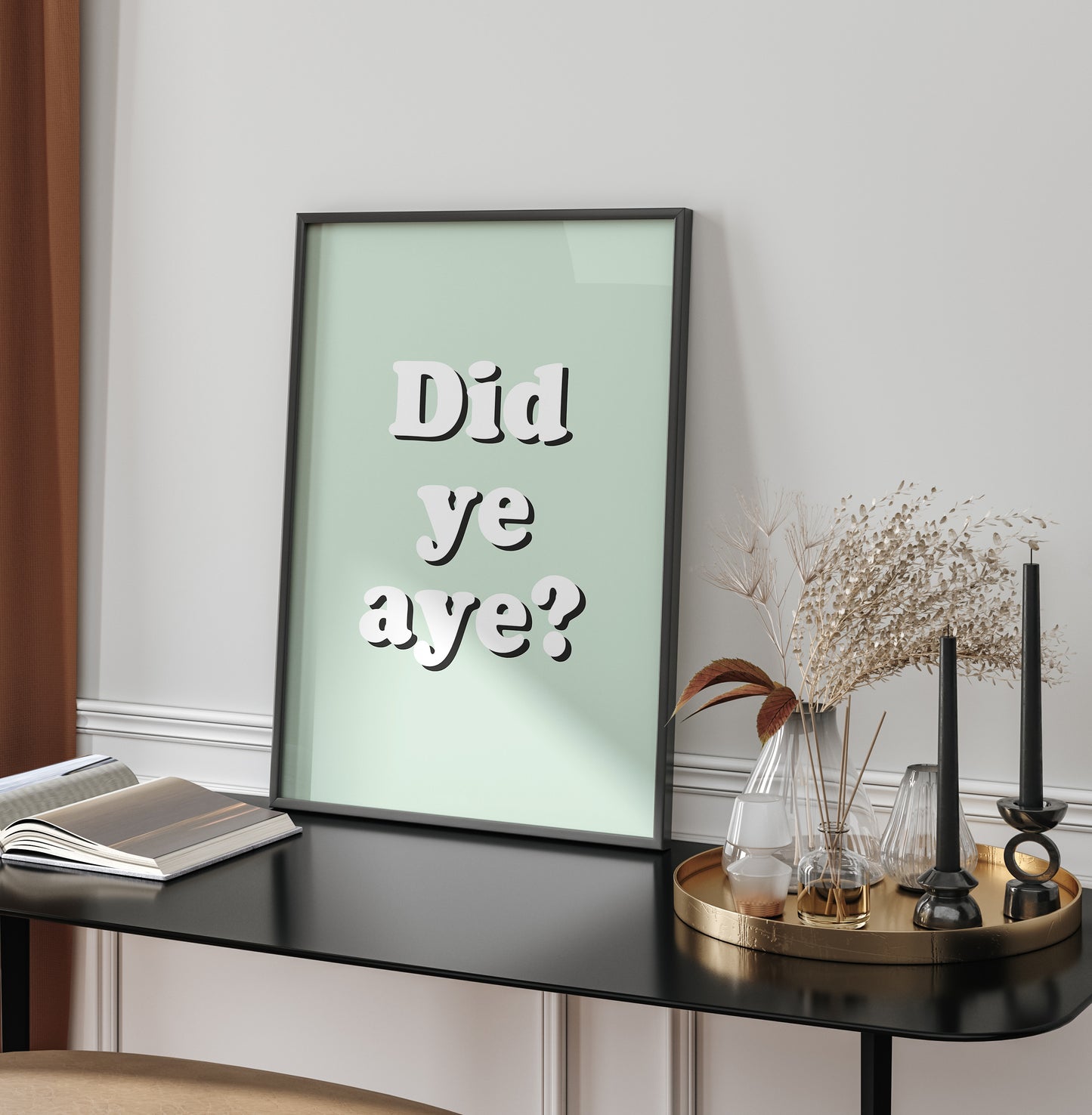 Did ye aye? - Pink on White - Wall art